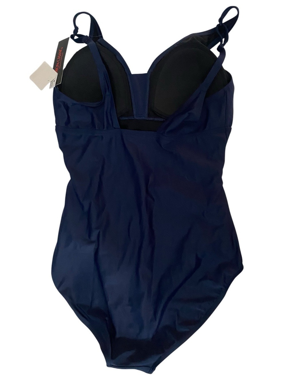 Simon Chang Navy Blue One-Piece Swimsuit - Size 12 (D cup) - Picture 5 of 12